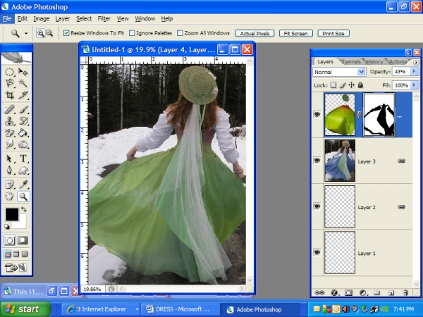 Creation of Green bluebell dress!: Step 6